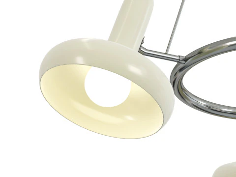 LUSTRE LED BAUHAUS BLANC 3D Model