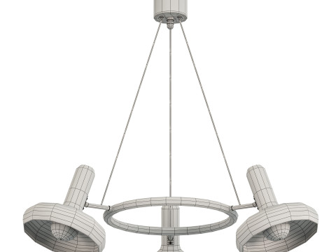 LUSTRE LED BAUHAUS BLANC Model 3D