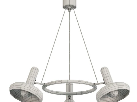 LUSTRE LED BAUHAUS BLANC 3D Model