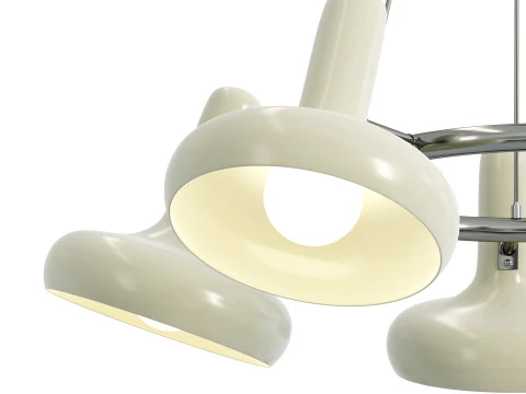 LUSTRE LED BAUHAUS BLANC 3D Model
