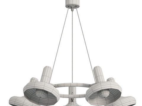 LUSTRE LED BAUHAUS BLANC Model 3D