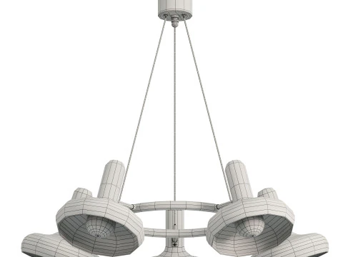 LUSTRE LED BAUHAUS BLANC 3D Model