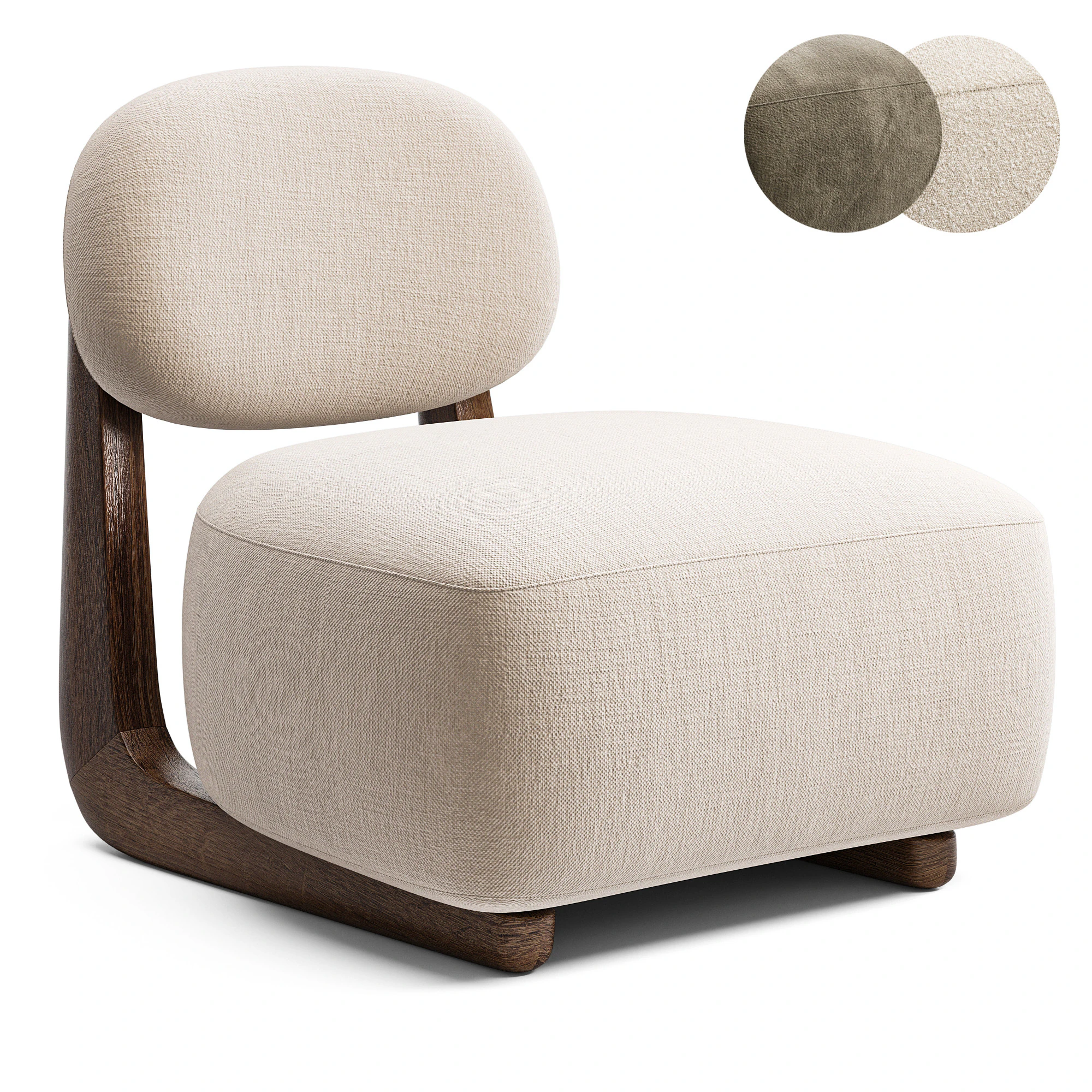 Didsbury Accent Chair 3D Model .c4d .max .obj .3ds .fbx .stl .blend