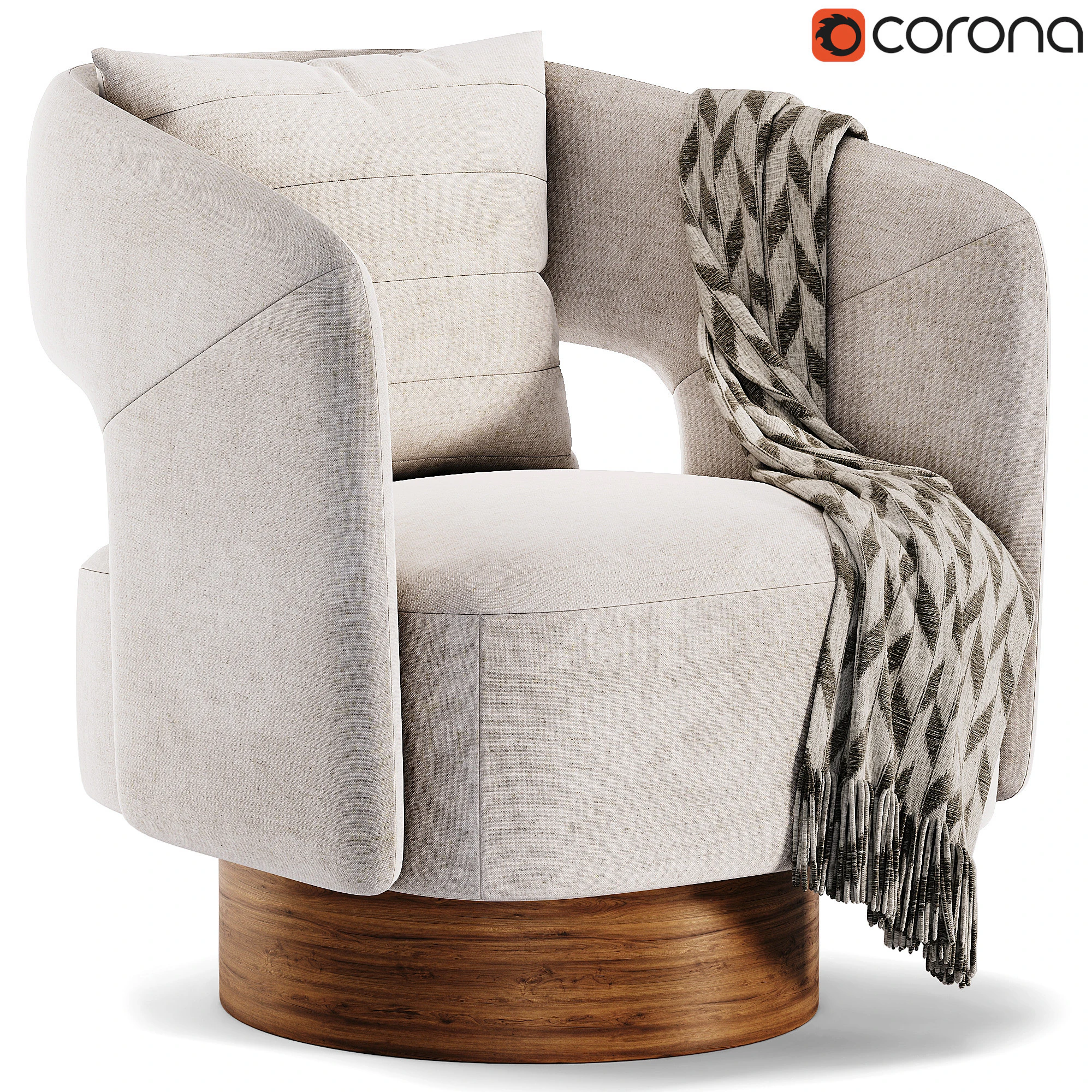 356 Armchair by Ditre Italia 3D Model .c4d .max .obj .3ds .fbx .stl .blend 