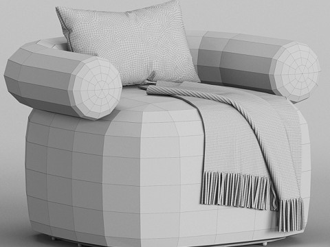 Huggy Swivel Armchair Modelo 3D