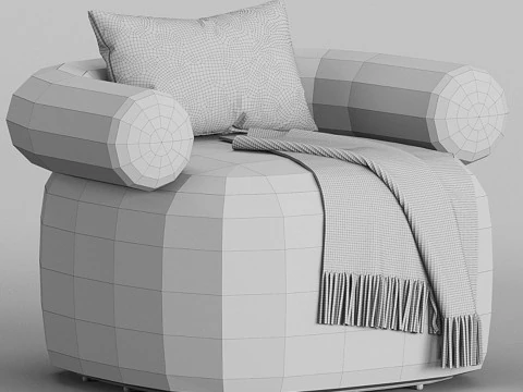 Huggy Swivel Armchair 3D Model