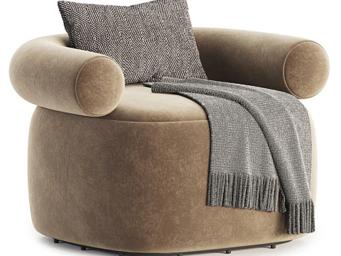 Huggy Swivel Armchair 3D Model