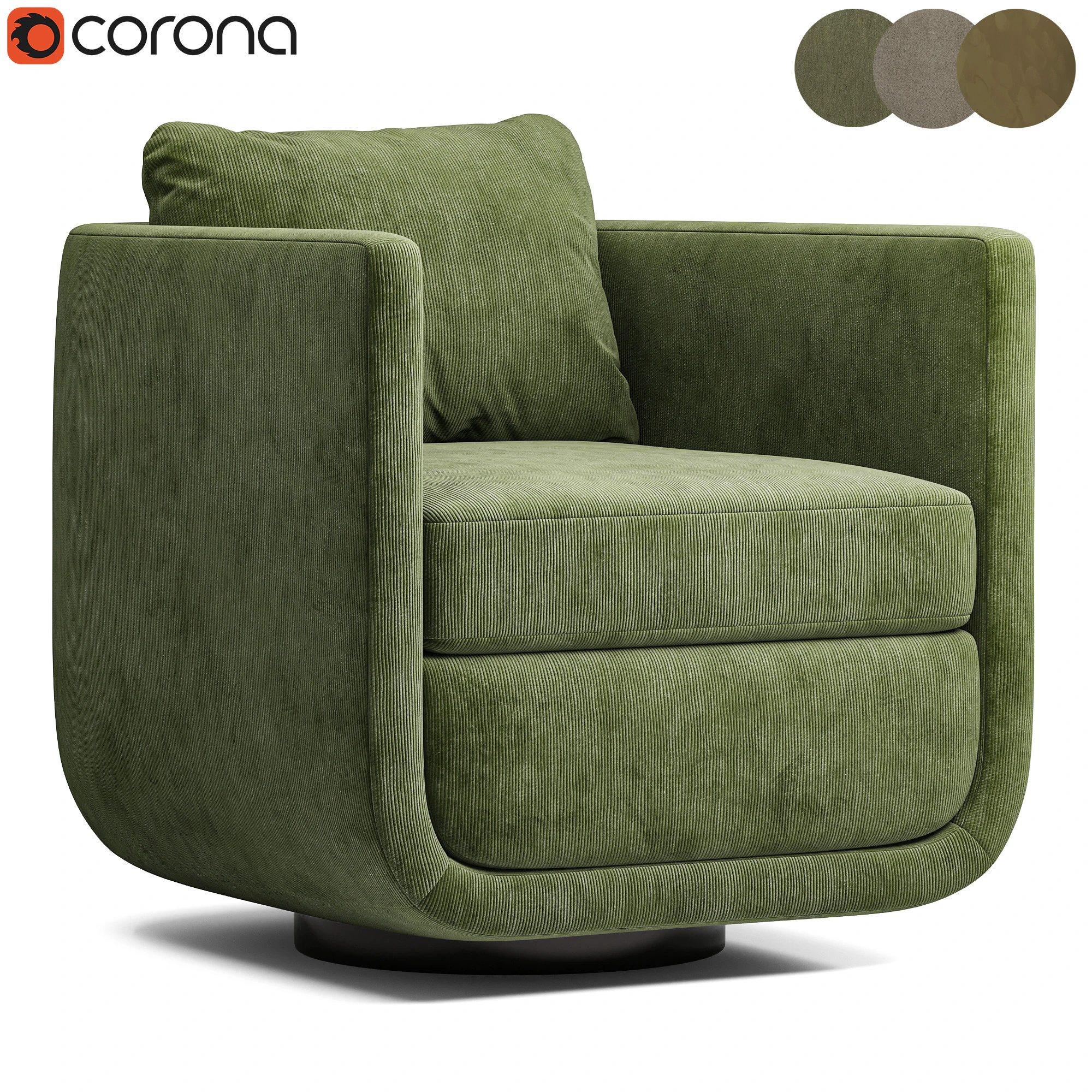 ABOUND SWIVEL CHAIR 3D Model .c4d .max .obj .3ds .fbx .stl .blend