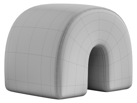 Wave Pouf Model 3D