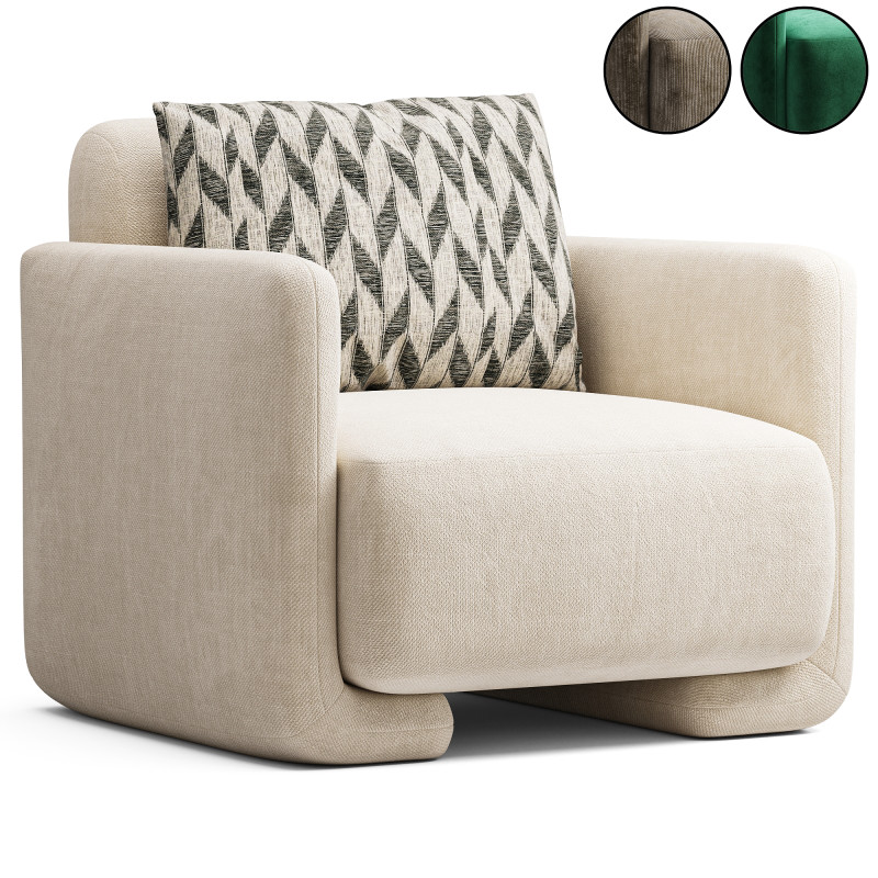 FALLON ARM CHAIR 3D Model .c4d .max .obj .3ds .fbx .stl .blend