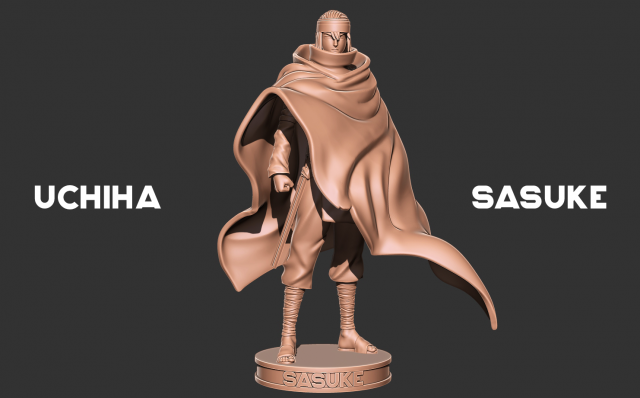 Uchiha Sasuke - Naruto 3D print model 3D 打印模型 .c4d .max .obj .3ds .fbx .stl .blend 