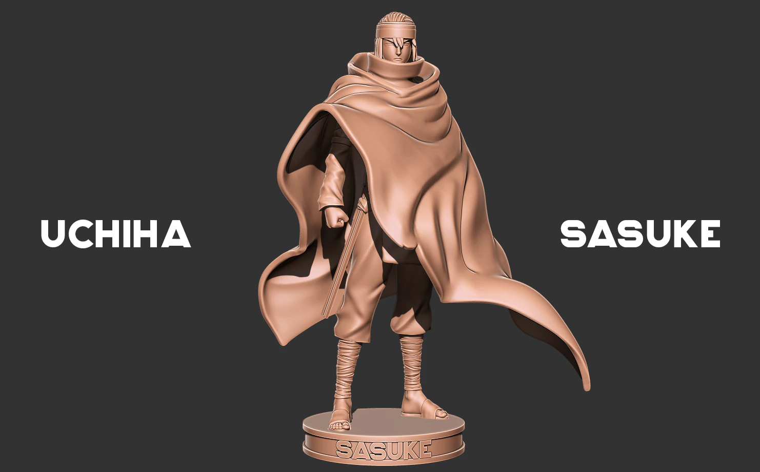 Uchiha Sasuke - Naruto 3D print model 3D Print Model .c4d .max .obj .3ds .fbx .stl .blend 