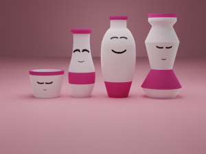 Decorative Cute Vases 3D Model