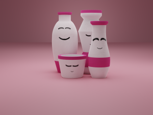 Decorative Cute Vases 3D Model