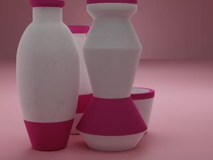 Decorative Cute Vases 3D Model