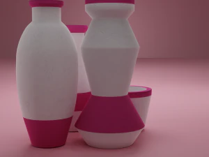 Decorative Cute Vases 3D Model