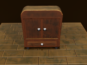Stylized Bedroom Furniture 3Dモデル