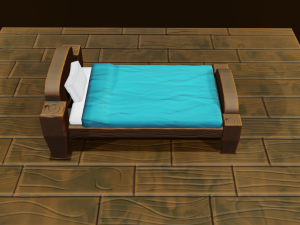 Stylized Bedroom Furniture 3Dモデル