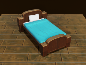 Stylized Bedroom Furniture 3Dモデル