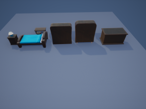 Stylized Bedroom Furniture 3Dモデル