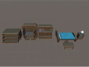 Stylized Bedroom Furniture 3Dモデル