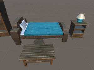 Stylized Bedroom Furniture 3Dモデル