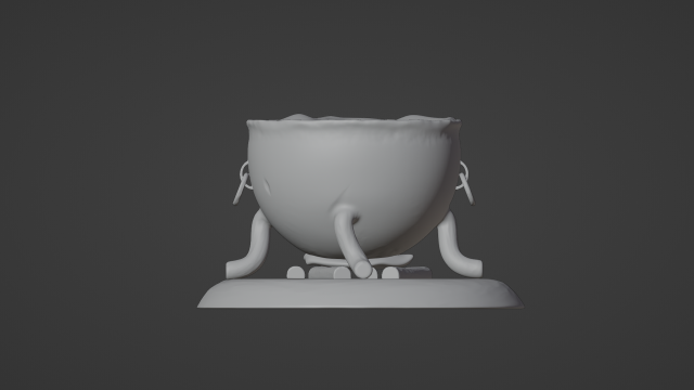 Halloween Cauldron Modello di stampa 3D .c4d .max .obj .3ds .fbx .stl .blend 