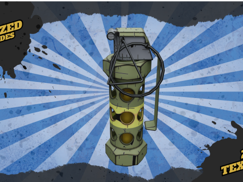 Stylized Grenades Modello 3D