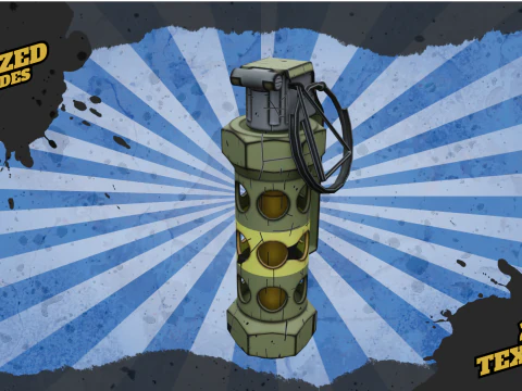 Stylized Grenades 3D Model