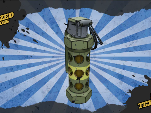Stylized Grenades 3D Model