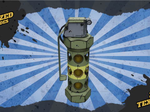 Stylized Grenades Modello 3D