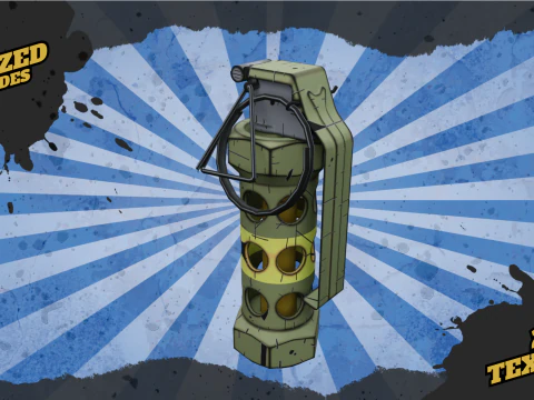 Stylized Grenades 3D Model