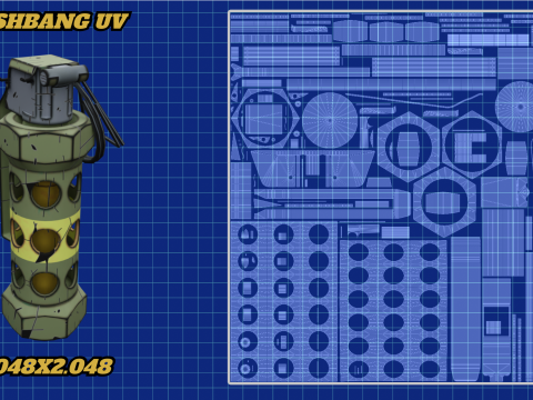 Stylized Grenades Modello 3D