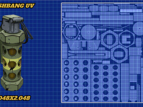 Stylized Grenades 3D Model