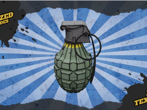 Stylized Grenades 3D Model