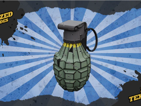 Stylized Grenades 3D Model