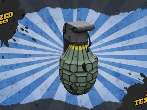 Stylized Grenades 3D Model