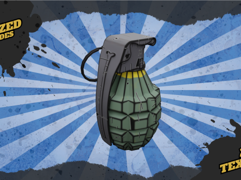 Stylized Grenades Modello 3D
