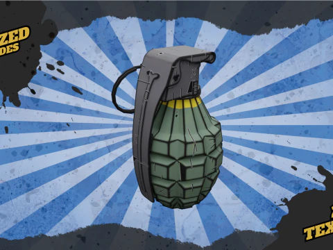 Stylized Grenades 3D Model