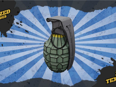 Stylized Grenades 3D Model