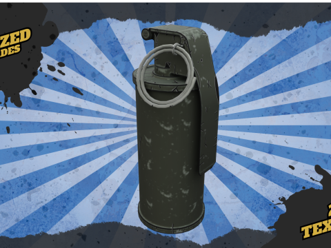 Stylized Grenades Modello 3D