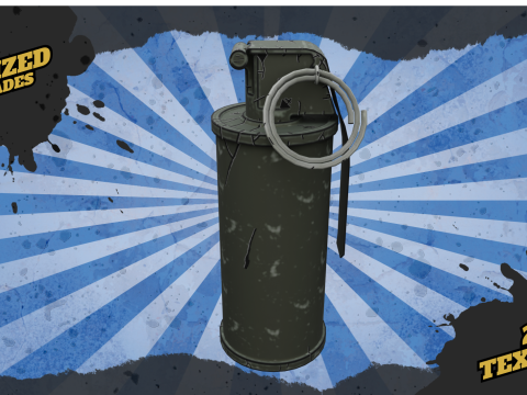 Stylized Grenades Modello 3D