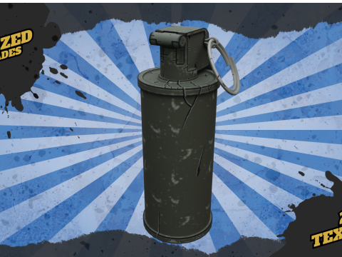 Stylized Grenades Modello 3D