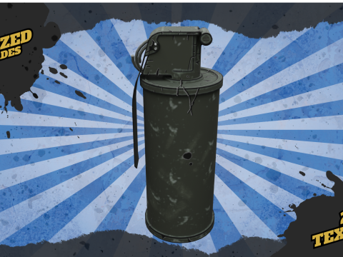 Stylized Grenades Modello 3D