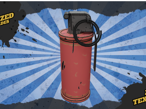 Stylized Grenades Modello 3D