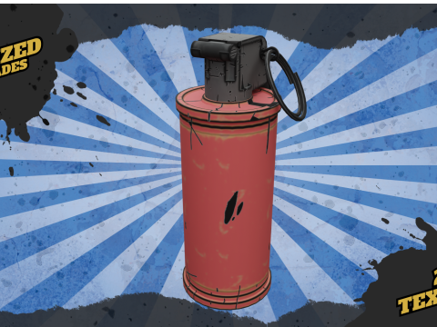 Stylized Grenades Modello 3D