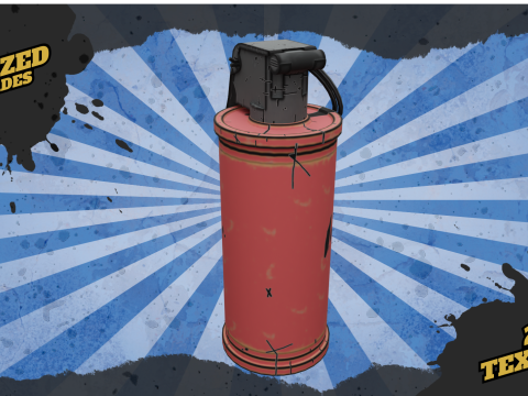 Stylized Grenades Modello 3D