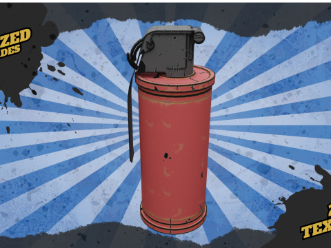 Stylized Grenades Modello 3D