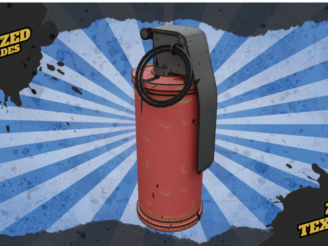 Stylized Grenades Modello 3D
