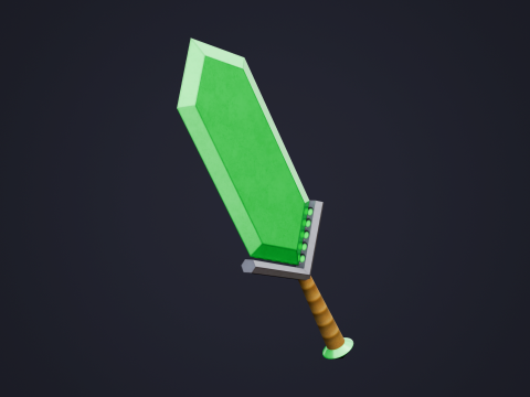 Stylized Emerald Sword 3D 模型